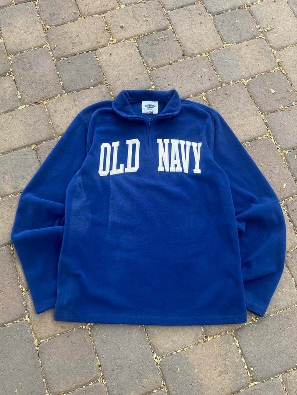 Old Navy Royal Blue Quarter-Zip Fleece with White Logo